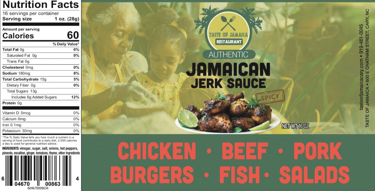 JAMAICAN JERK SAUCE 16 oz