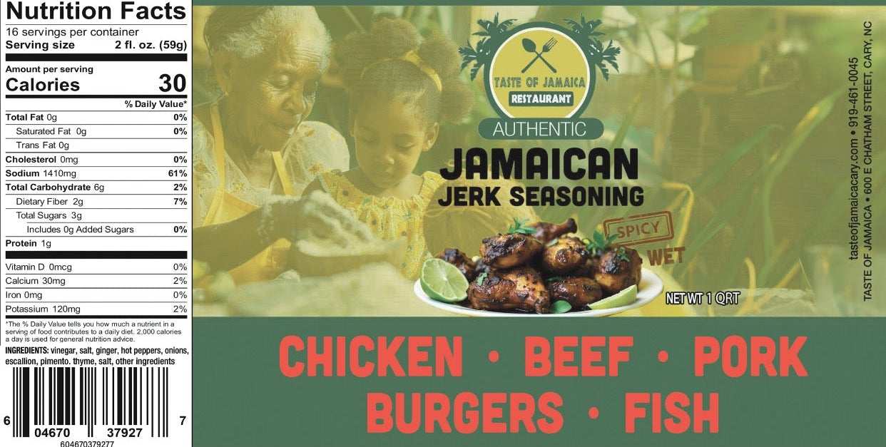 JAMAICAN JERK SEASONING 1 Quart